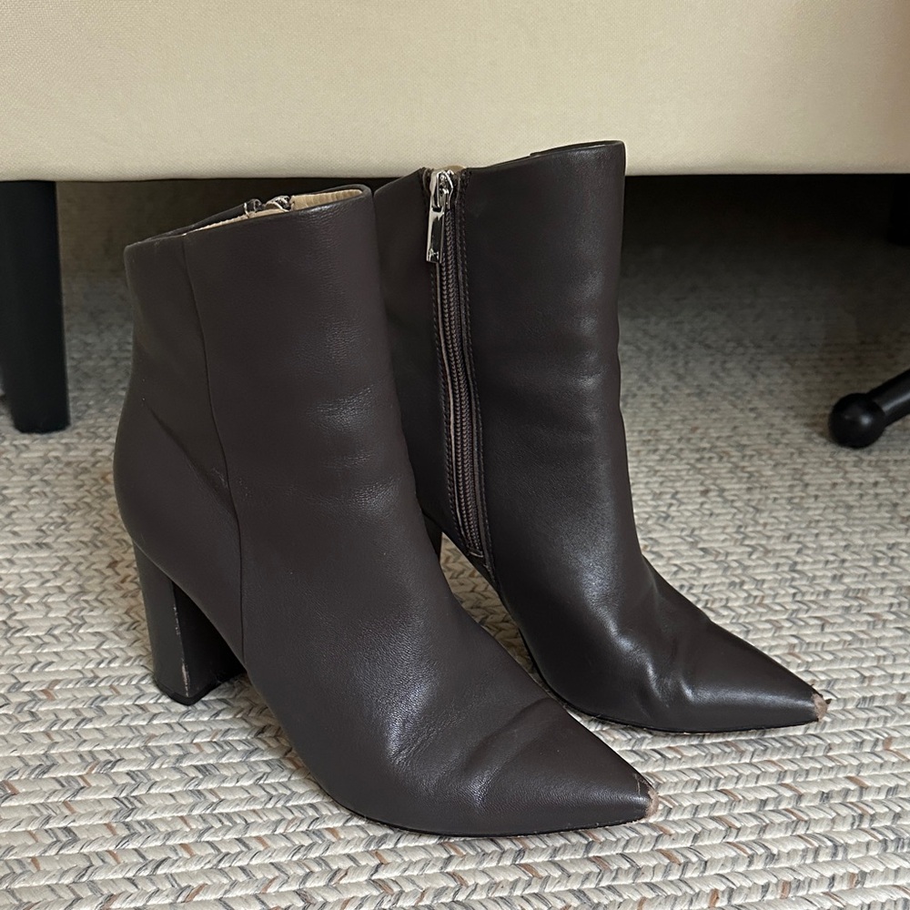 Marc Fisher Brown Ankle Booties